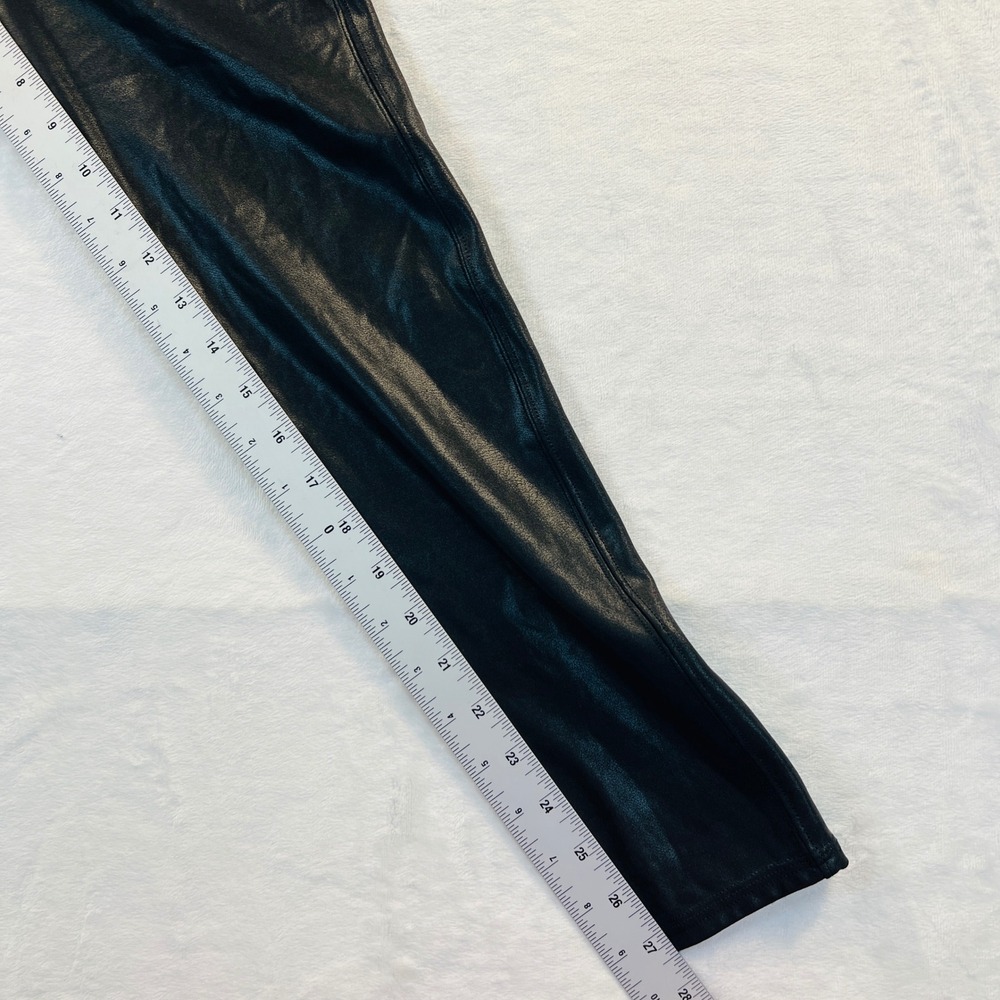 Spanx Faux Leather Leggings Very Black High Waisted Shaping XL 24319R - Picture 6 of 8